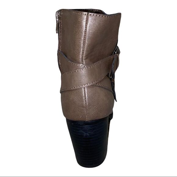 Style & Co Taupe Fortunata Faux Leather Ankle Booties 7.5M NWT Floor Sample - Picture 4 of 6